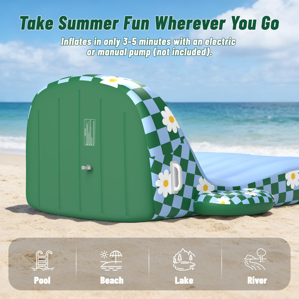 Inflatable Pool Lounger Float with Cup Holder W255