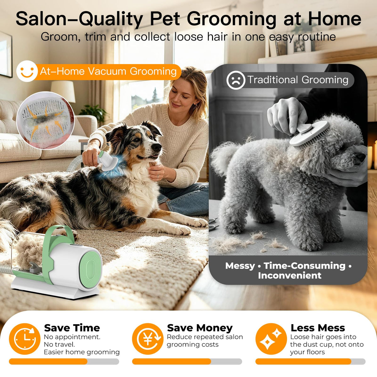 7-in-1 Dog Grooming Vacuum Kit U20922