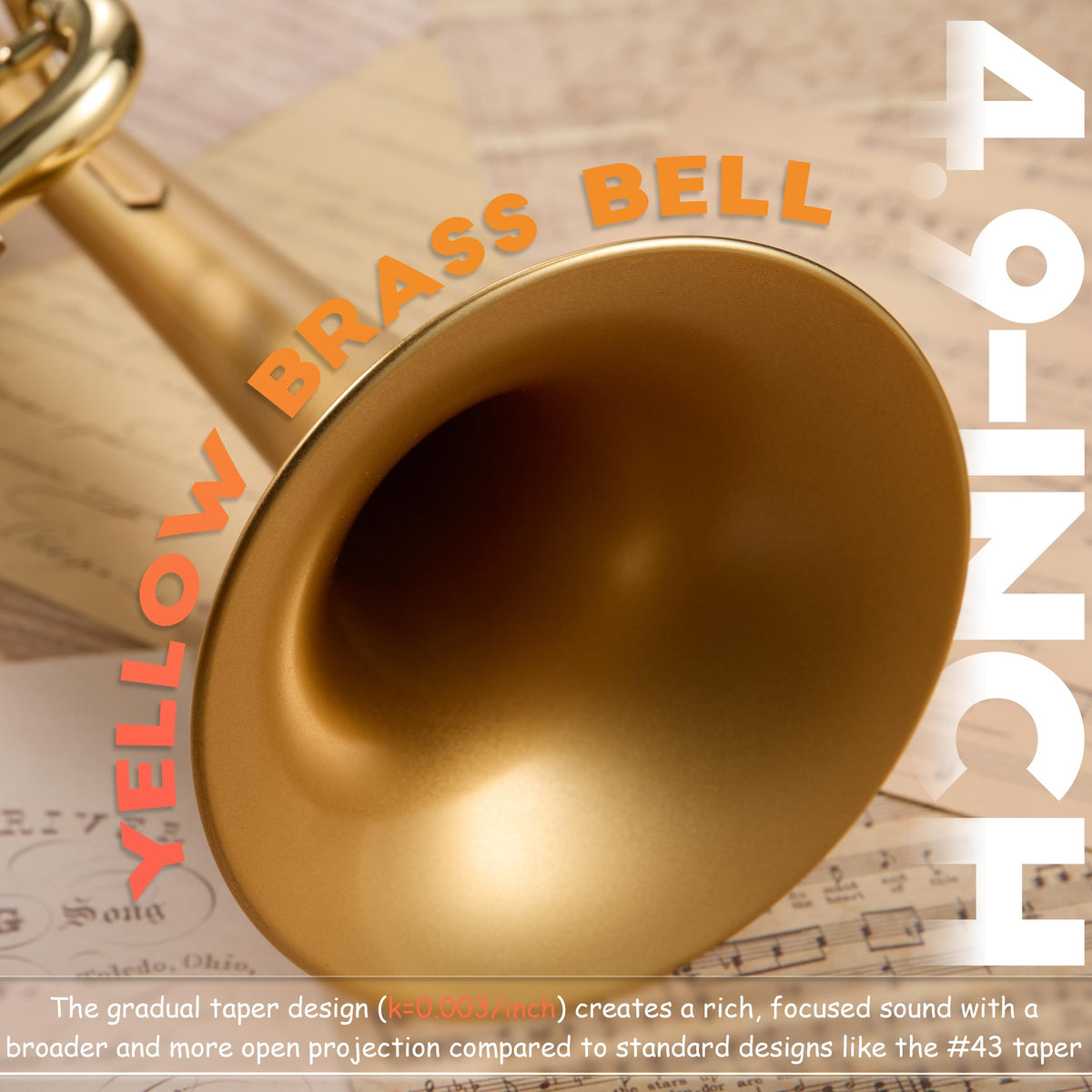 Satin Gold Bb Trumpet with Hard Case L2462