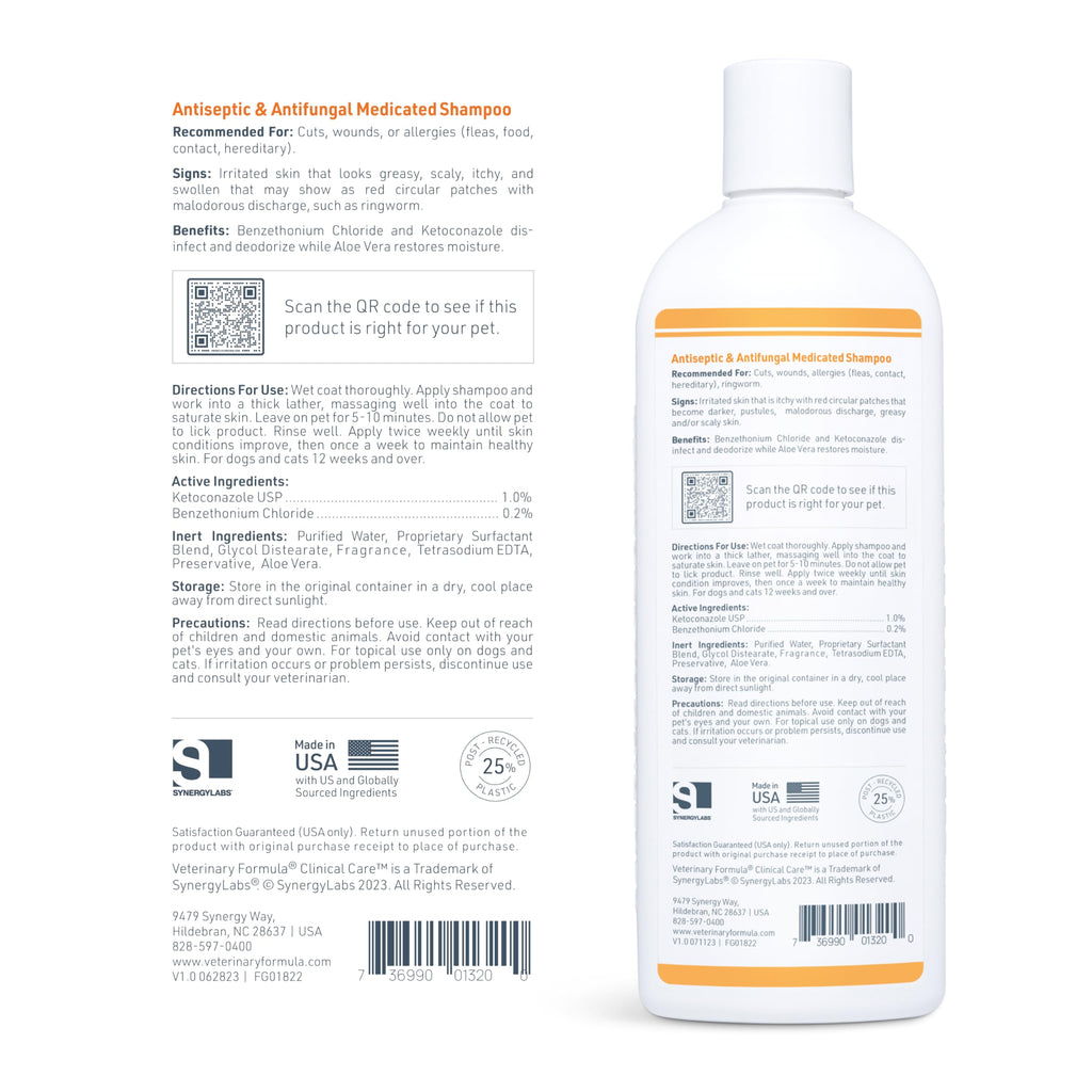 Antiseptic & Antifungal Shampoo, 16 oz T331768
