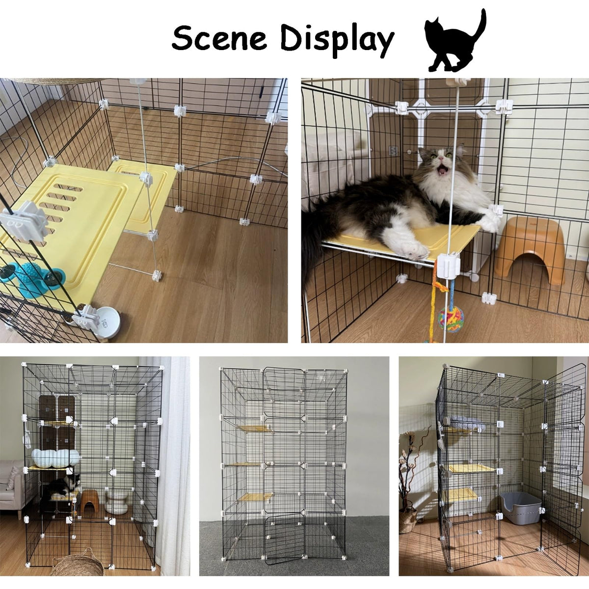Metal Wire Cat Cage, 3x2x4 Cat Kennel R63659