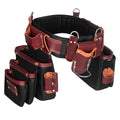 Heavy Duty Leather & 1680D Nylon 26 Pockets Electrician Tool Belt & Bag Combo U14294