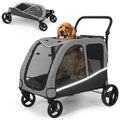 Extra Large Foldable Dog Stroller with Pocket, Up to 130 lbs F7206