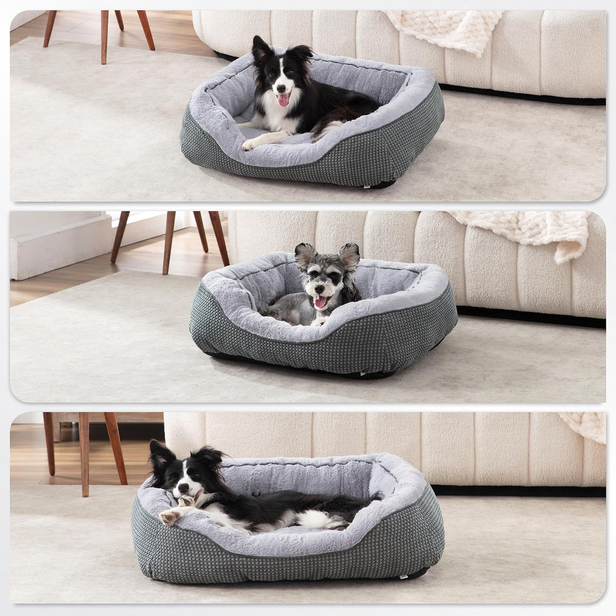 Medium Washable Orthopedic Dog Bed with Anti-Slip Bottom W3903