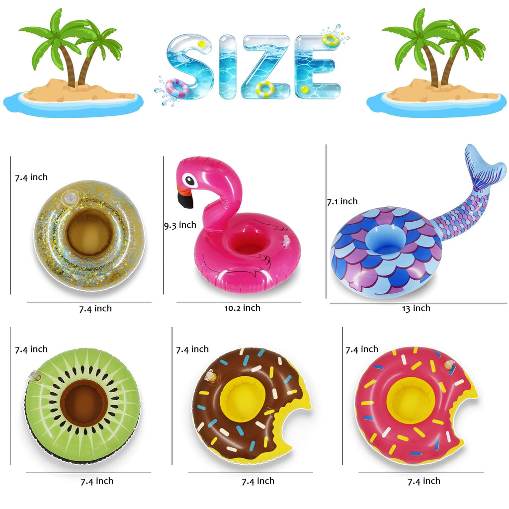 Inflatable Floating Drinking Holders, 12 Pack T430072