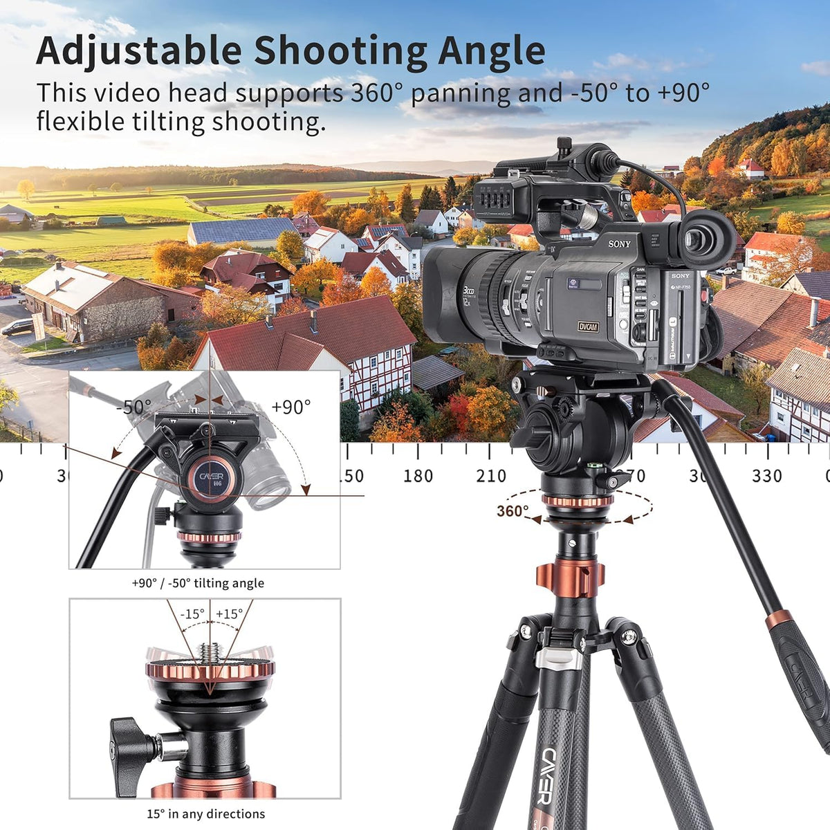 Carbon Fiber 4-Section Tripod M801067