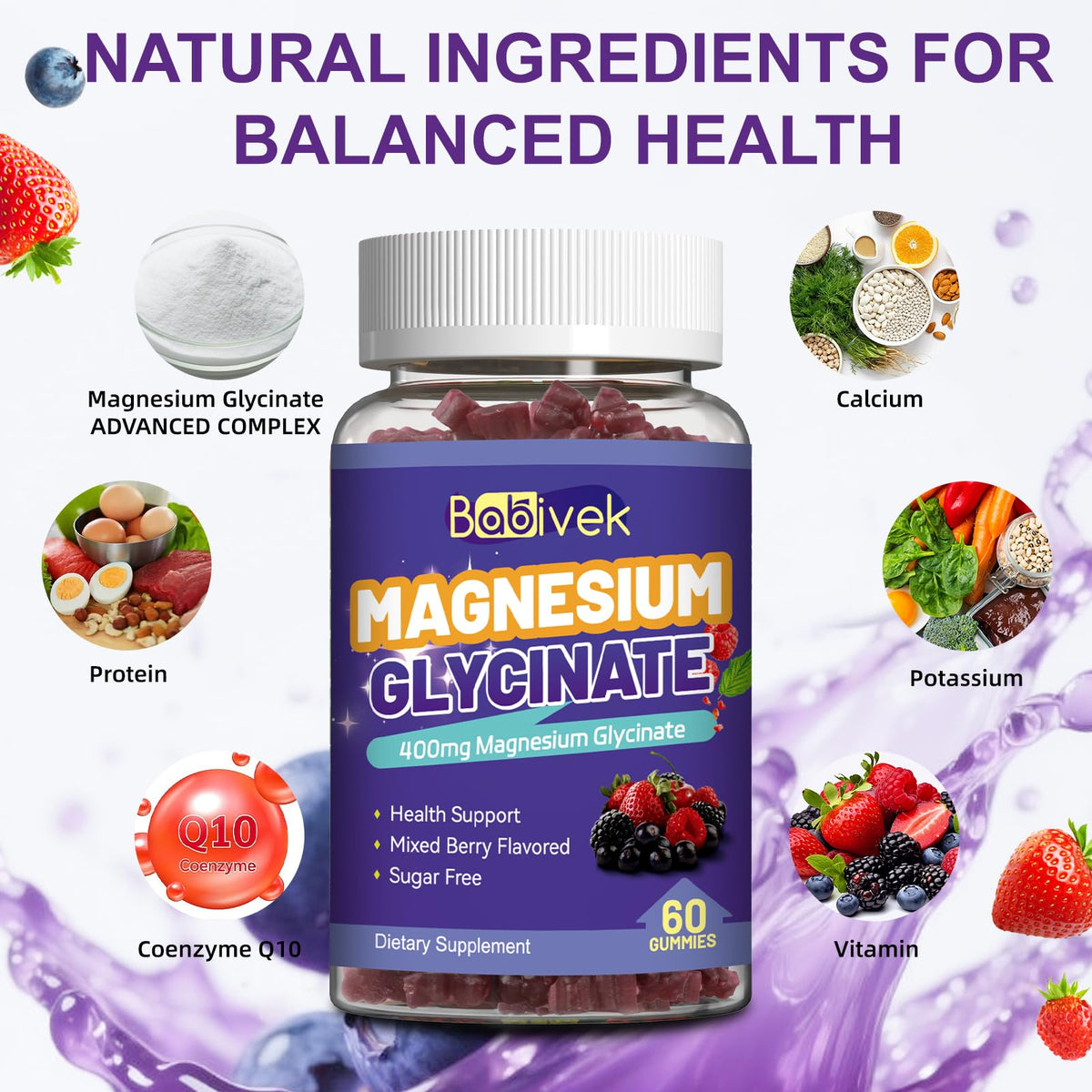 Magnesium Glycinate Gummies 2 Pack W546177