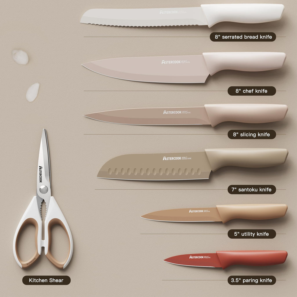 13 Piece Stainless Steel Kitchen Knife Set with Blade Guards Z91280