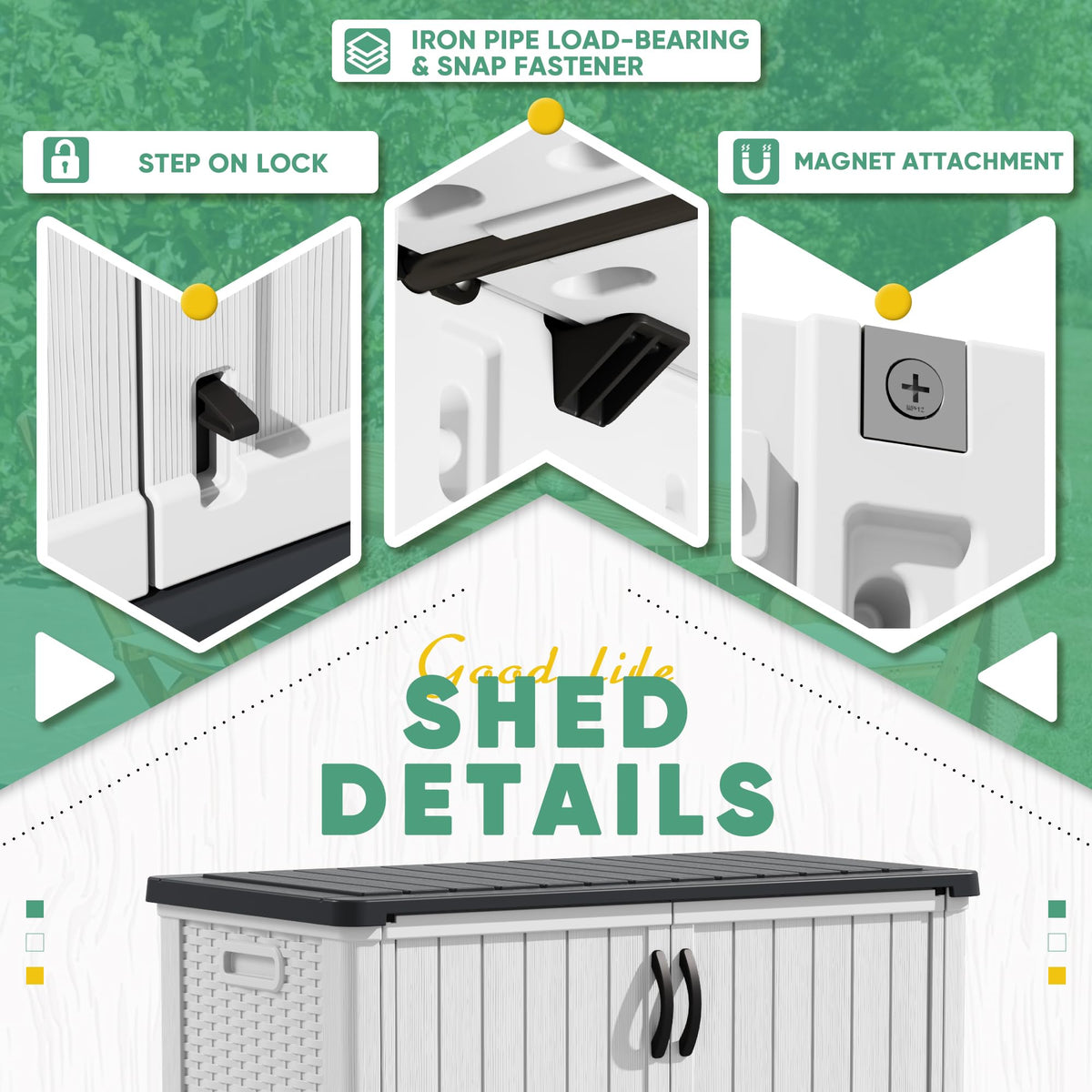 White 26 Cu Ft Lockable Outdoor Storage Cabinet H3789