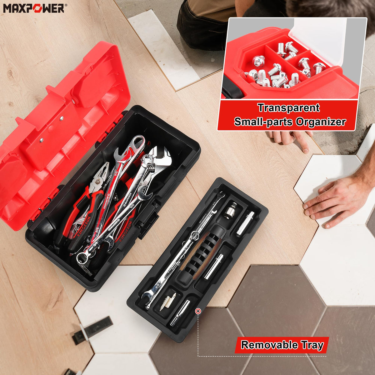 Small Plastic Tool Box with Handle Q884