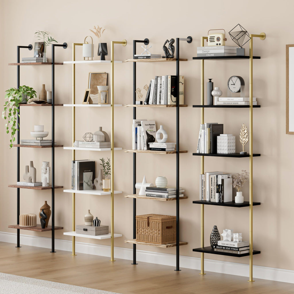 5-Tier Solid Wood Ladder Bookshelf I2360