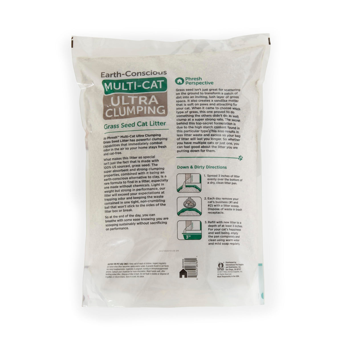 Unscented Clumping Grass Seed Cat Litter 10 lbs T456588