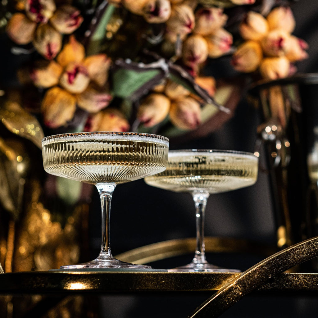 Set of 4 7 oz Coupe Cocktail Glasses with Stems G475