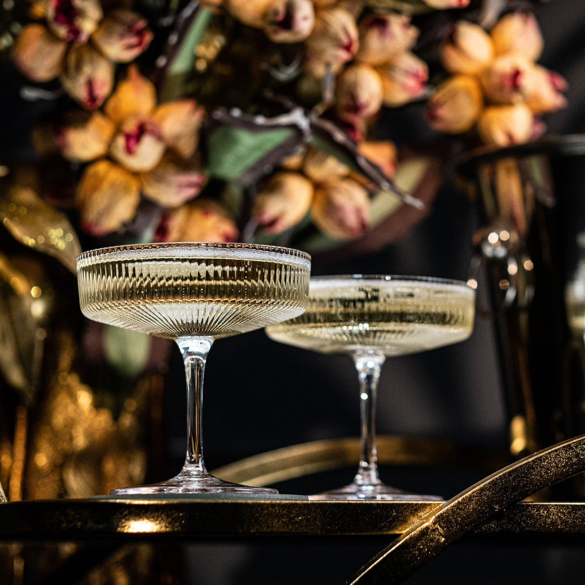Set of 4 7 oz Coupe Cocktail Glasses with Stems G475