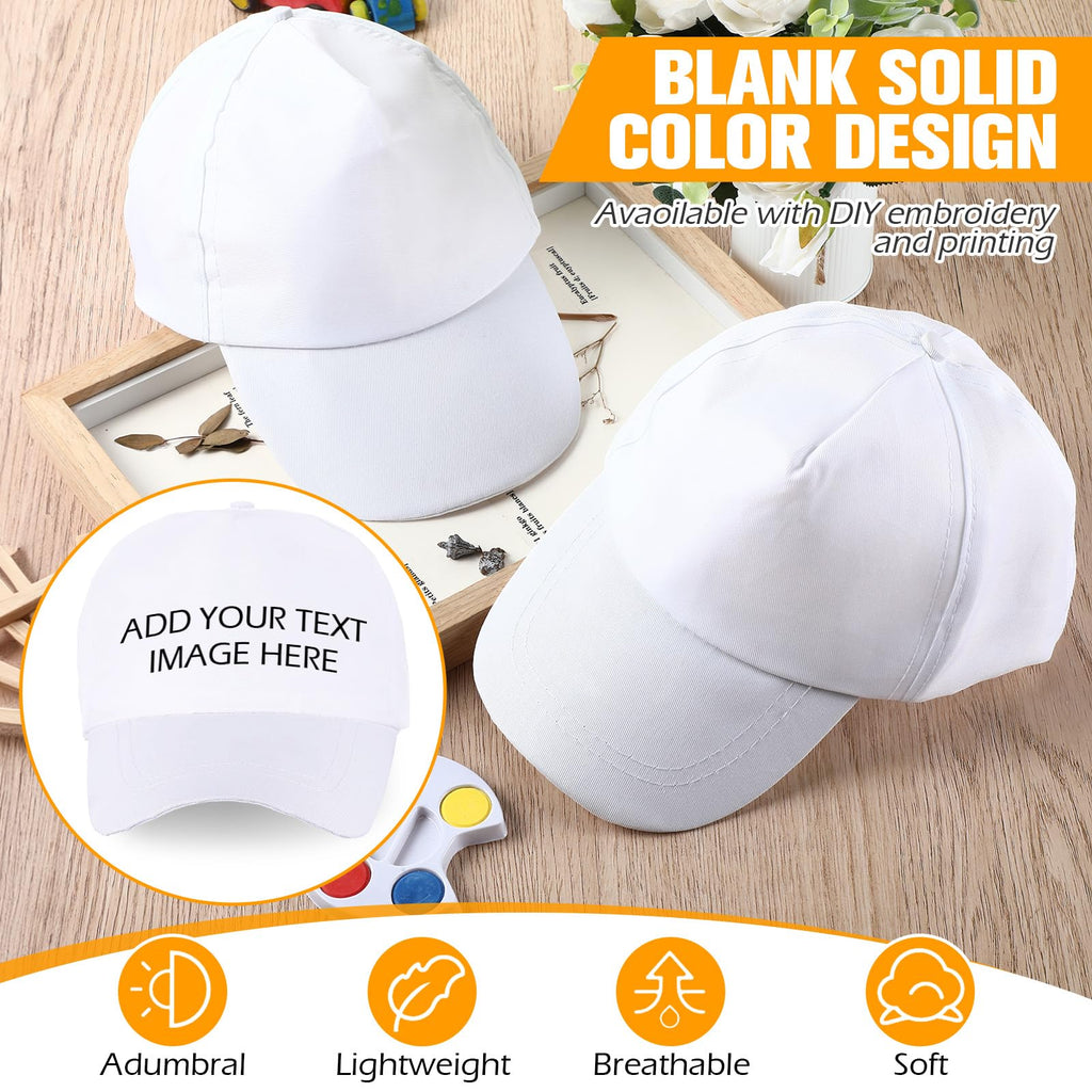 White Adjustable Baseball Hat C7607