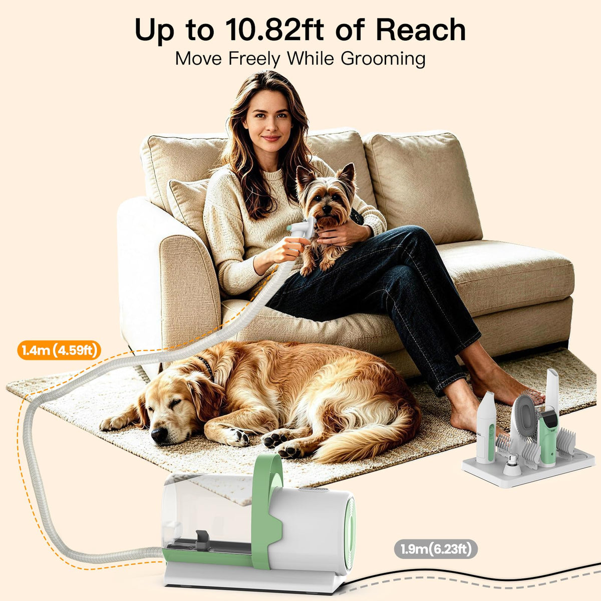 7-in-1 Dog Grooming Vacuum Kit U20922