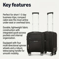 18 inch Carry on Luggage with Spinner Wheels Black J88855