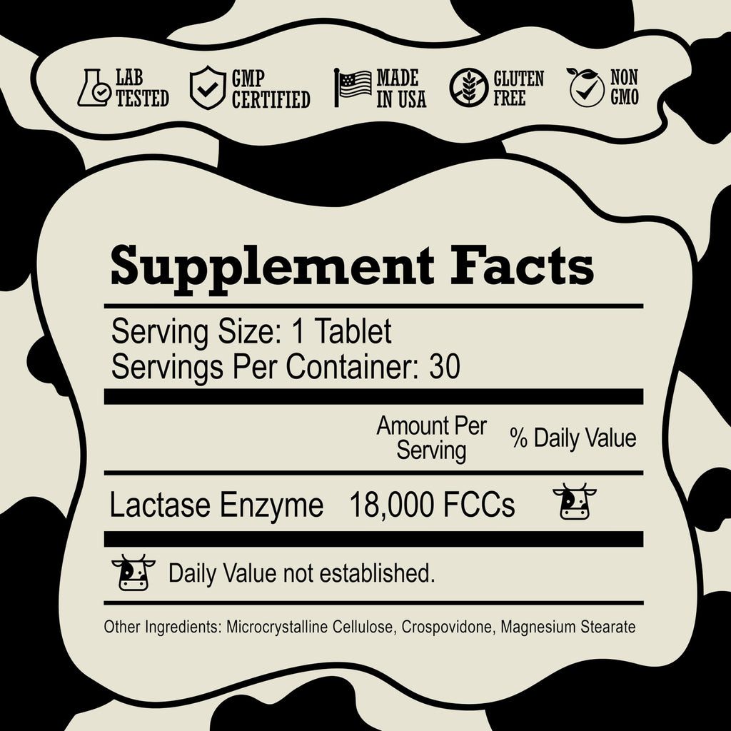 Lactase Enzyme Pills 18000 FCC 30 Ct U29777