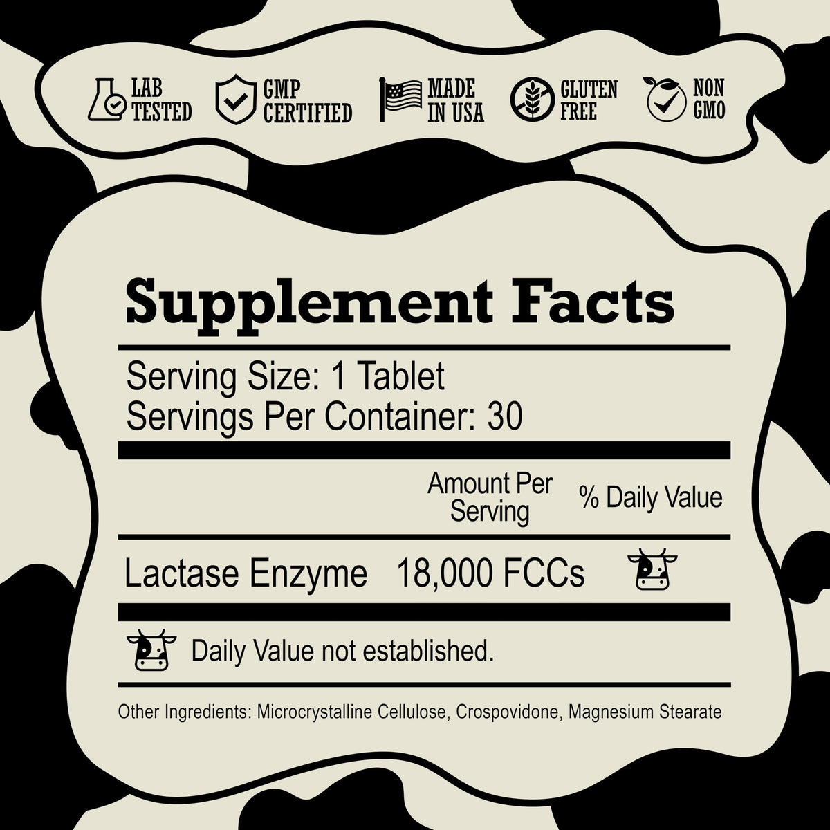 Lactase Enzyme Pills 18000 FCC 30 Ct U29777
