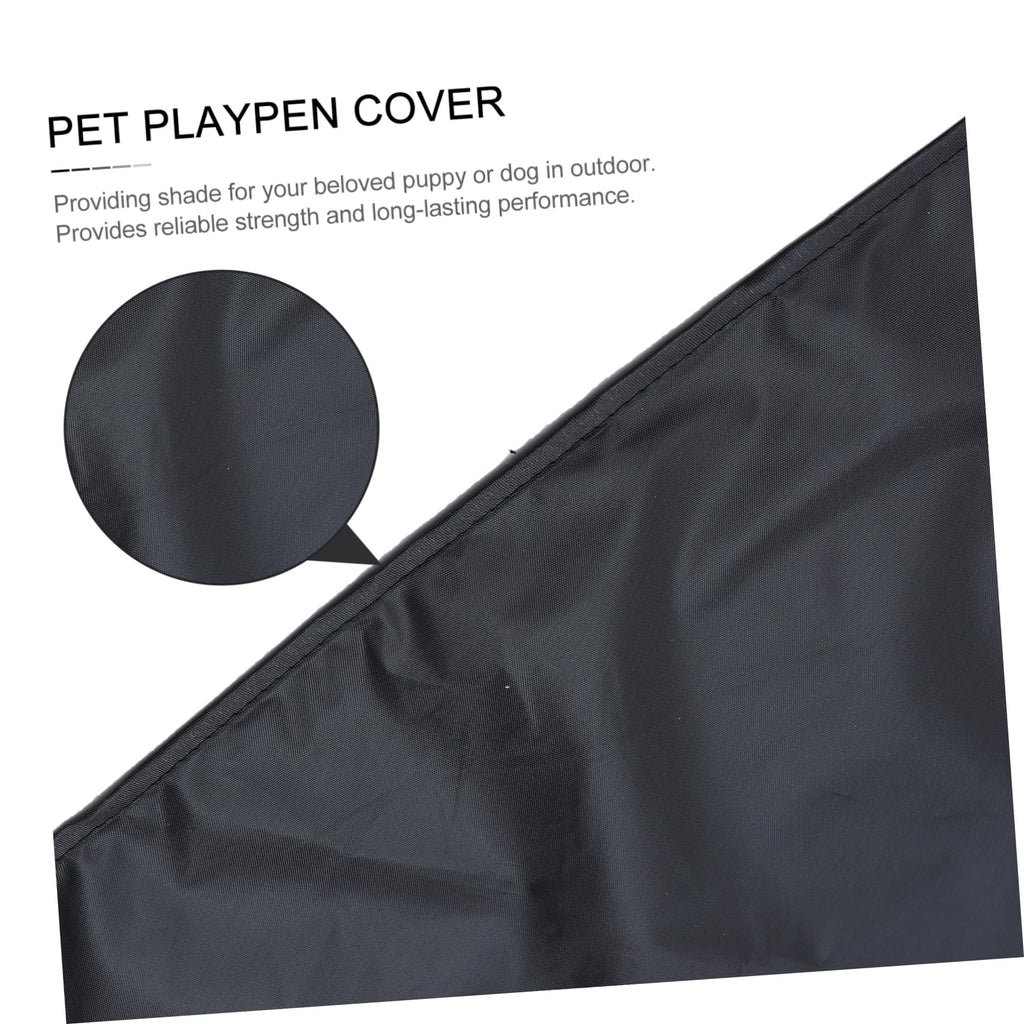 Sunproof Waterproof Dog Playpen Roof Cover Black Y60559