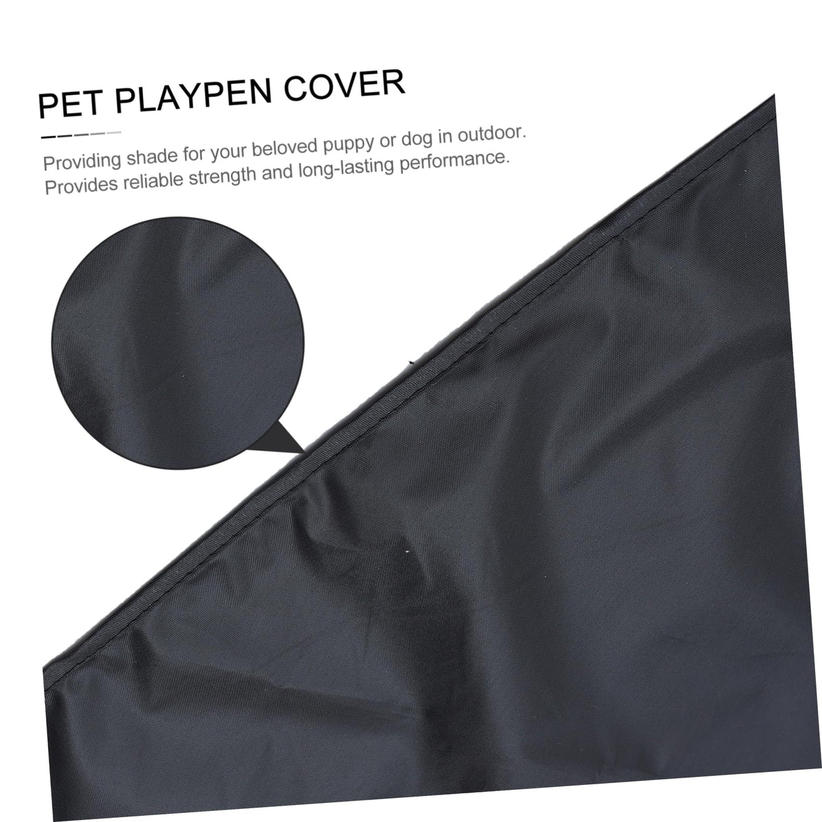 Sunproof Waterproof Dog Playpen Roof Cover Black Y60559