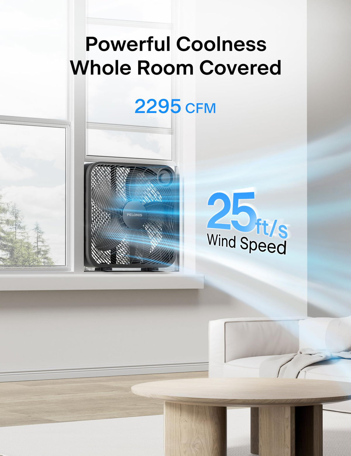 20 Inch 3 Speeds Box Fan P737706