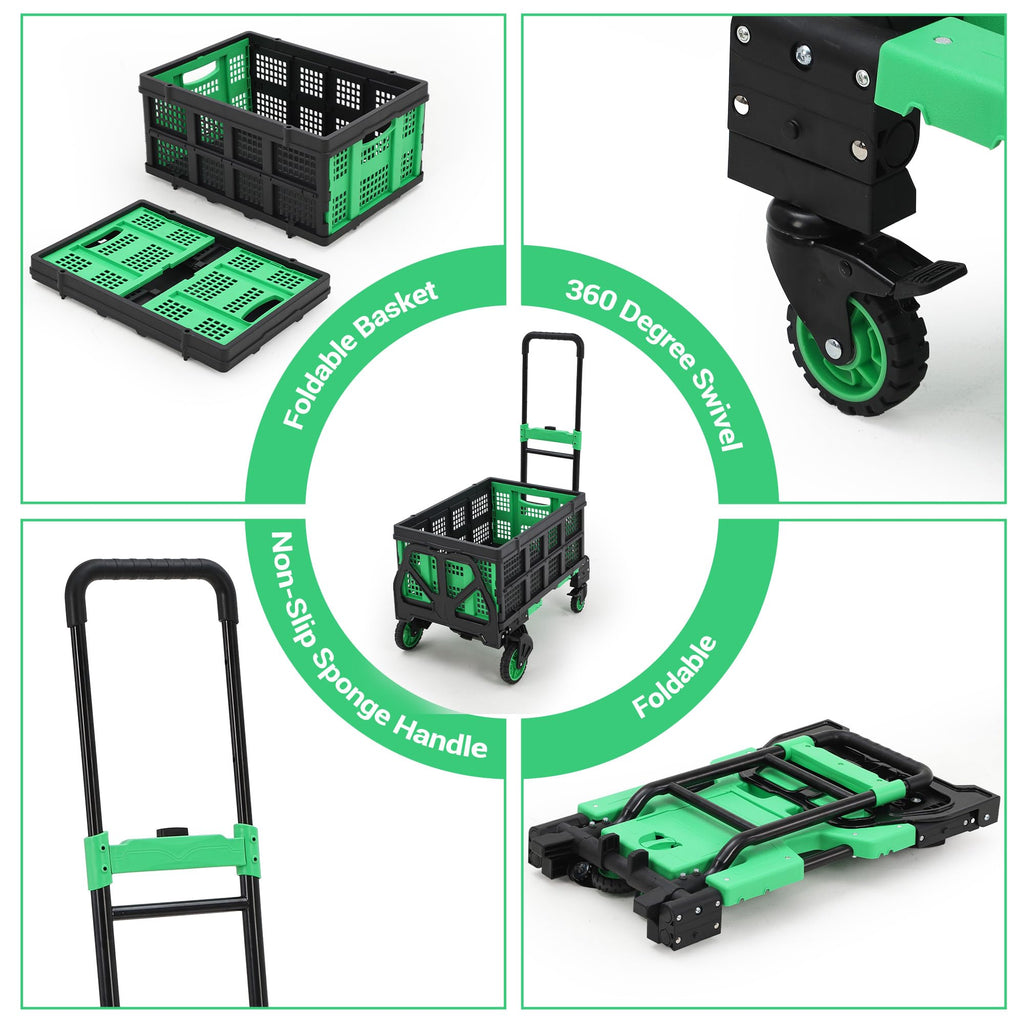 2-in-1 Folding Hand Truck with Basket I511661