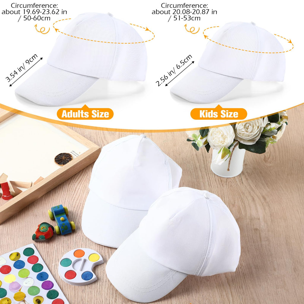 White Adjustable Baseball Hat C7607