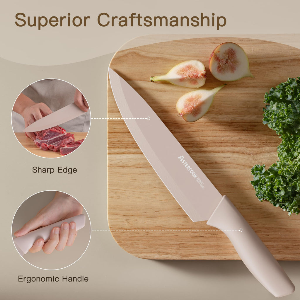 13 Piece Stainless Steel Kitchen Knife Set with Blade Guards Z91280