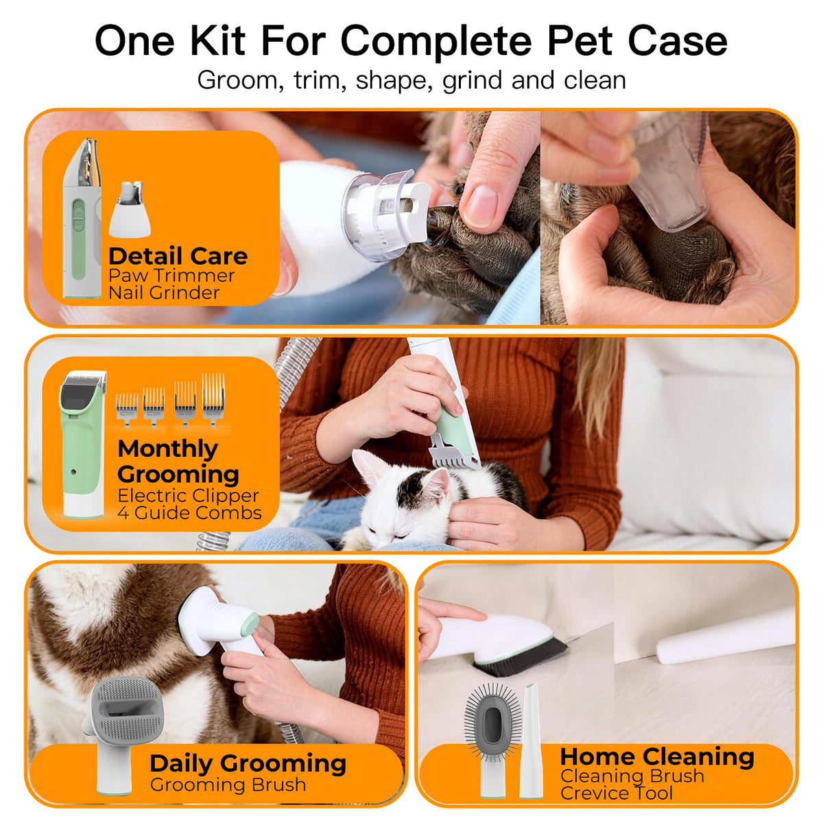 7-in-1 Dog Grooming Vacuum Kit U20922