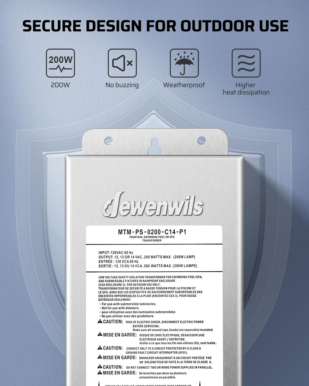 200W Low Voltage Pool Transformer T126