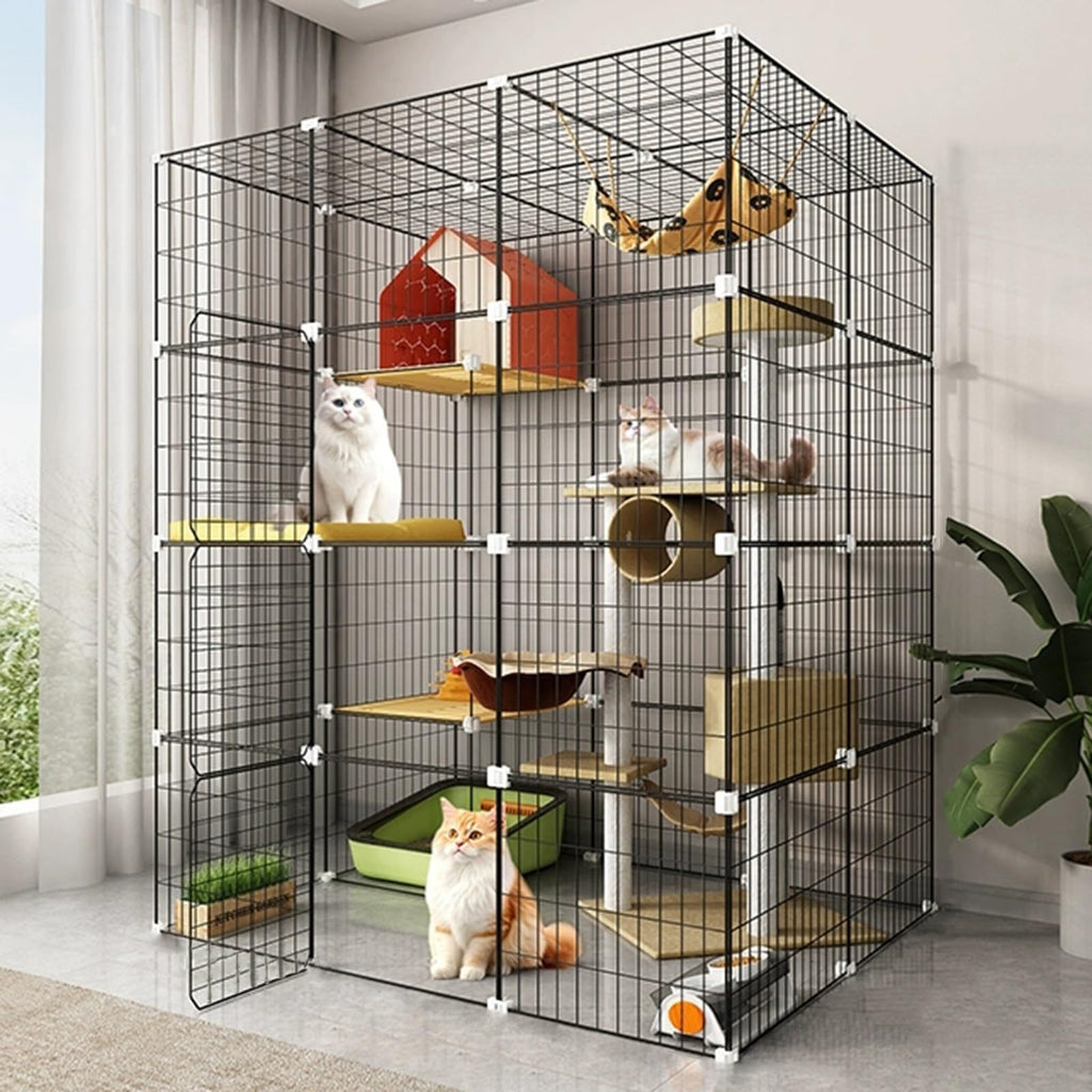 Metal Wire Cat Cage, 3x2x4 Cat Kennel R63659