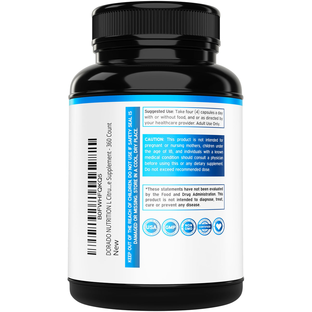 L Citrulline 3000mg 360 Capsules Vegan Non-GMO X9449