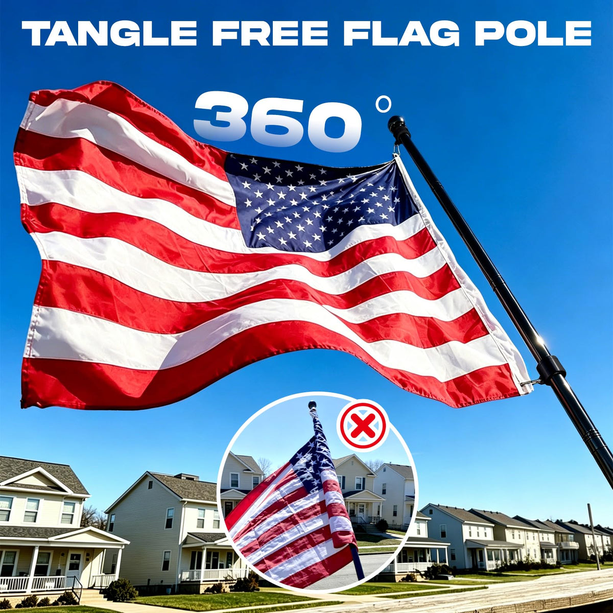 Stainless Steel Heavy Duty Flag Pole Kit A3164