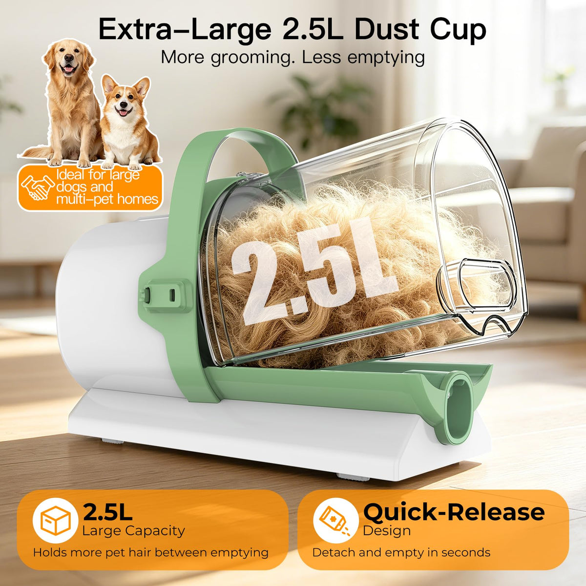 7-in-1 Dog Grooming Vacuum Kit U20922