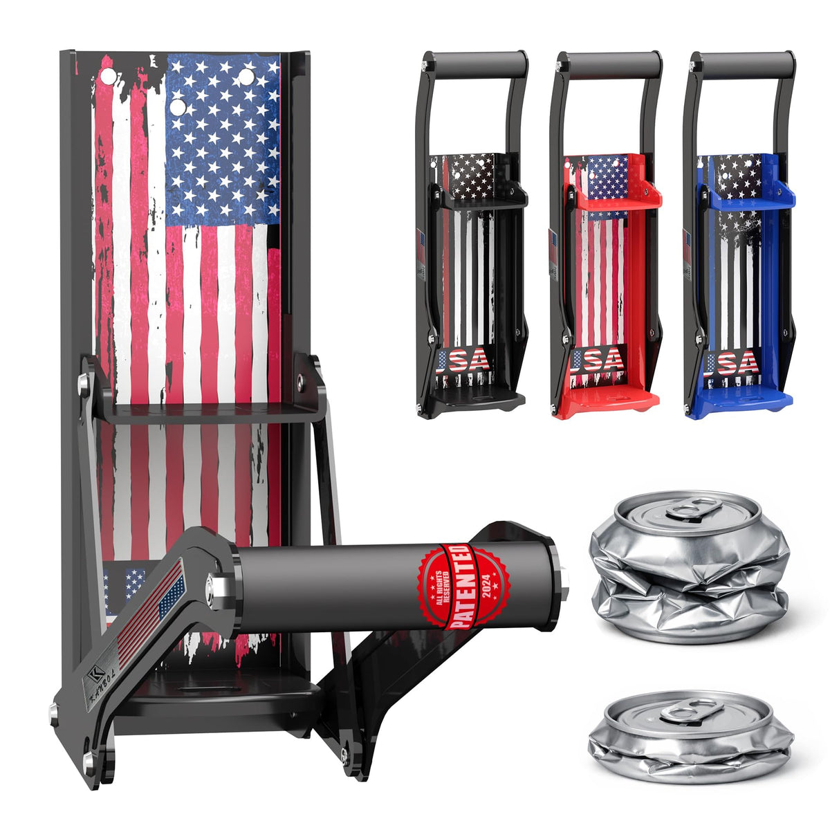 Wall Mounted Heavy Duty Metal Can Crusher for 12 oz & 16 oz Aluminum Cans O870010