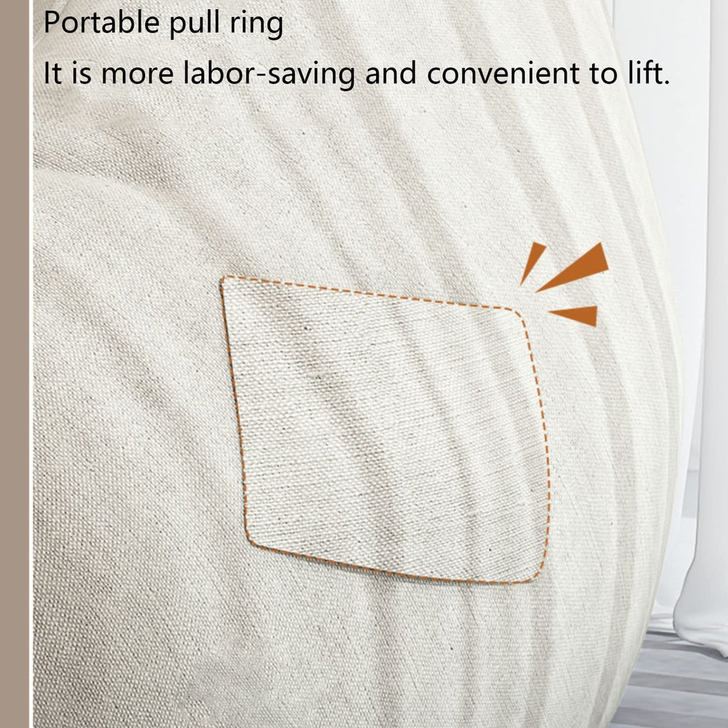 Washable Bean Bag Chair Cover Only 110 * 130cm Yellow K1671