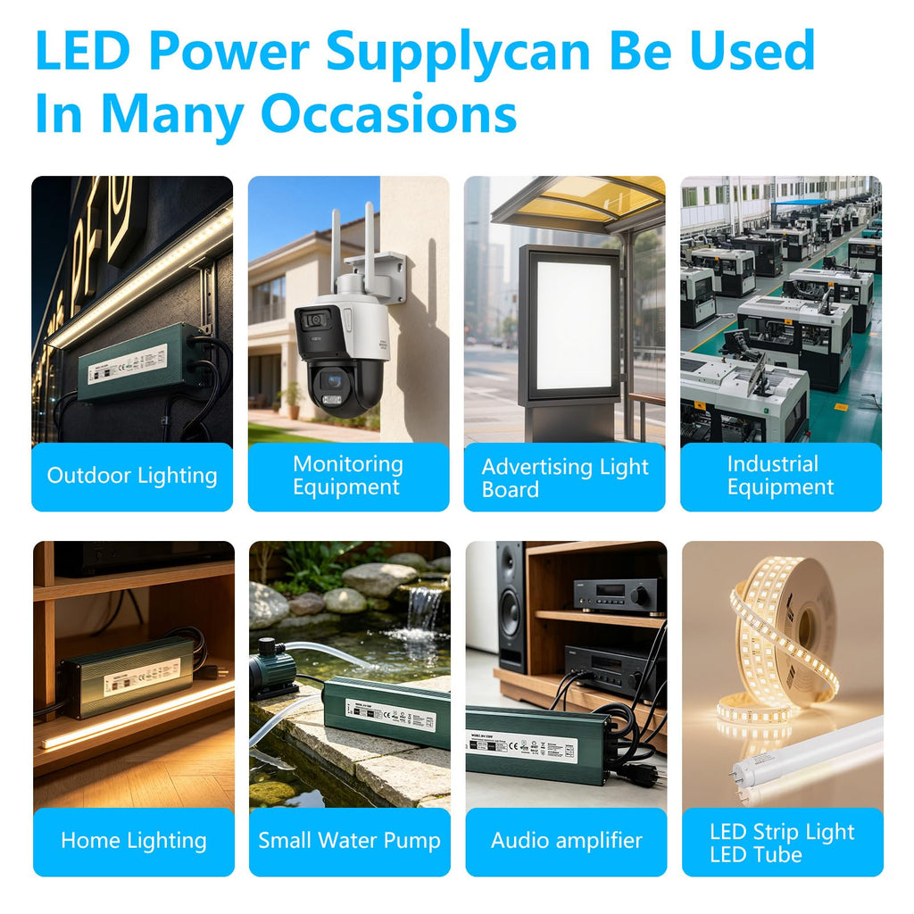2 Pack 12V 200W Waterproof IP67 LED Driver S841
