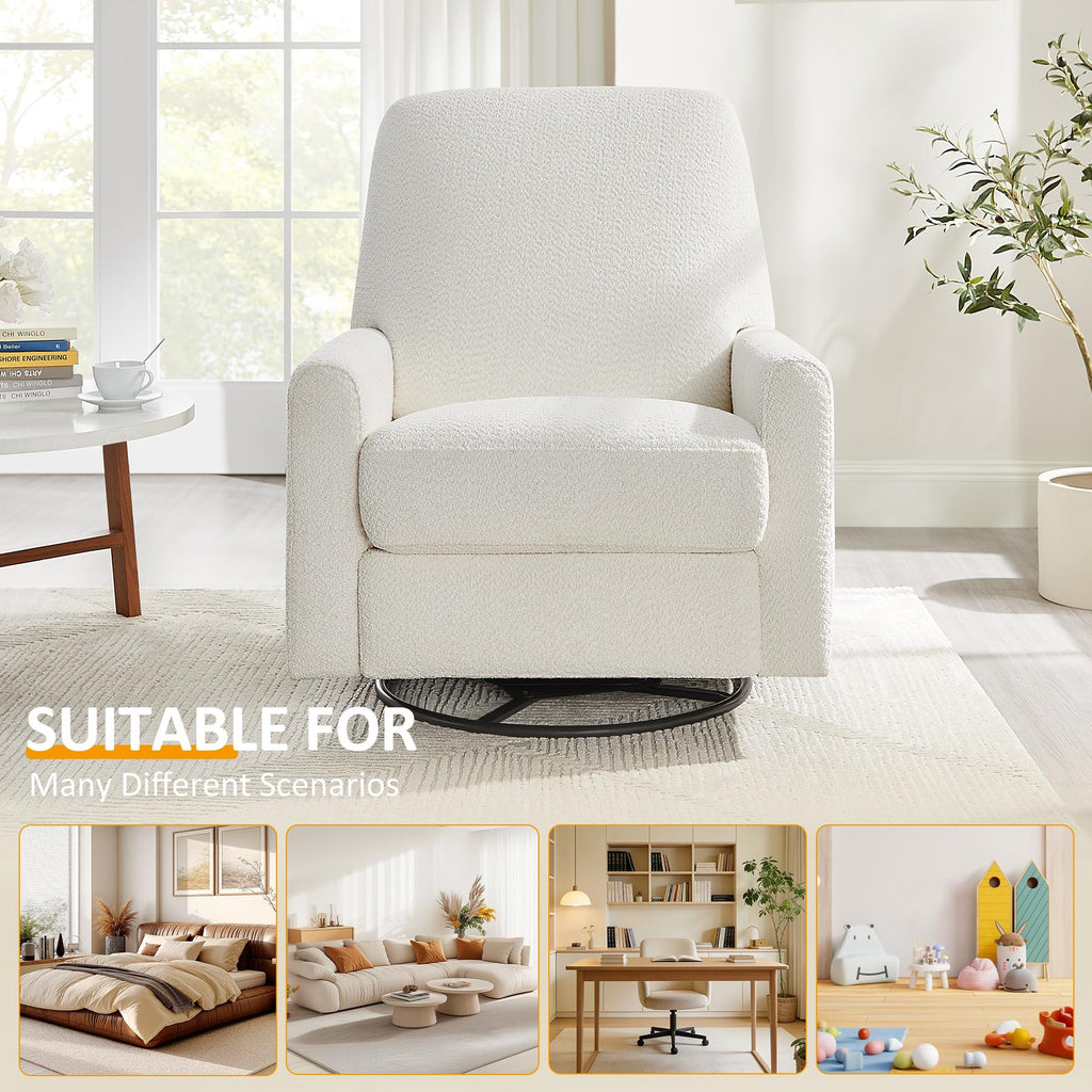 White Power Rocking Recliner Chair P514944