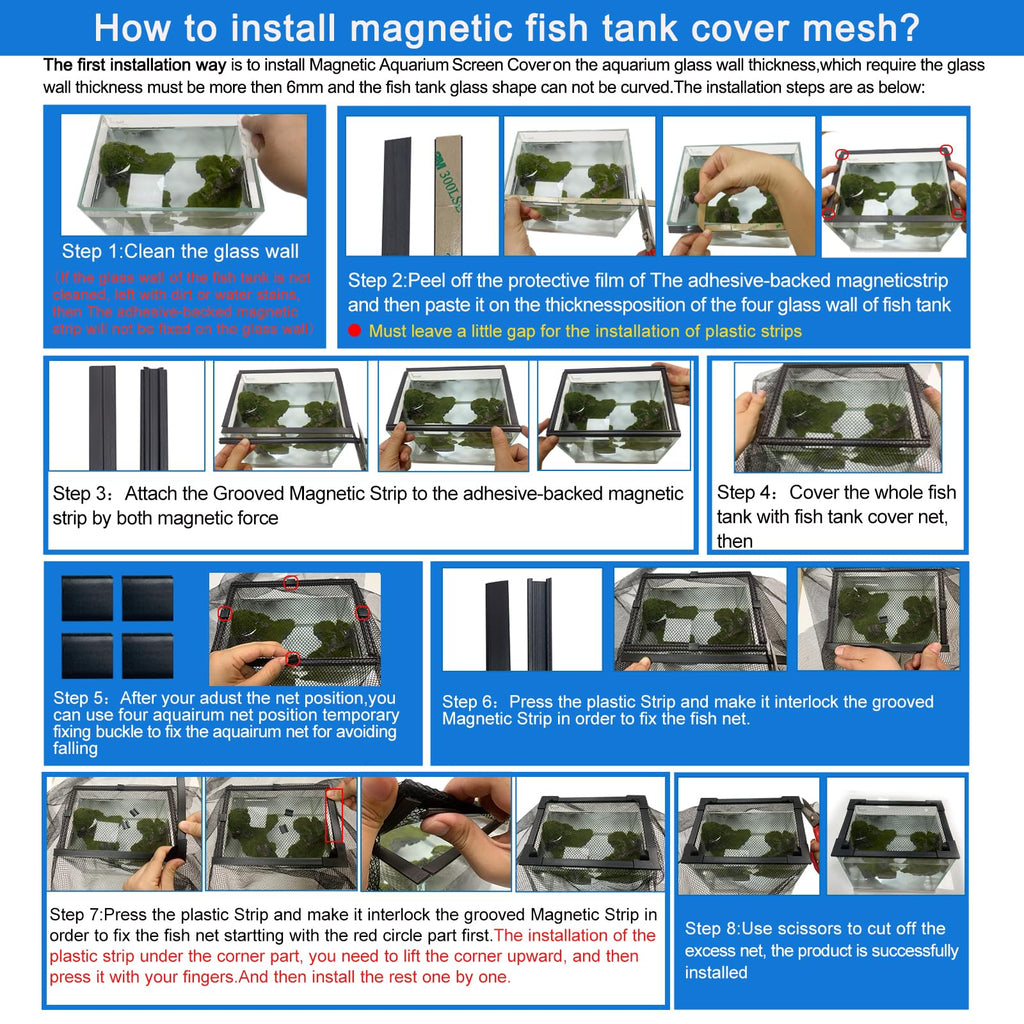 Magnetic Aquarium Anti-Jumping Net Cover G126599