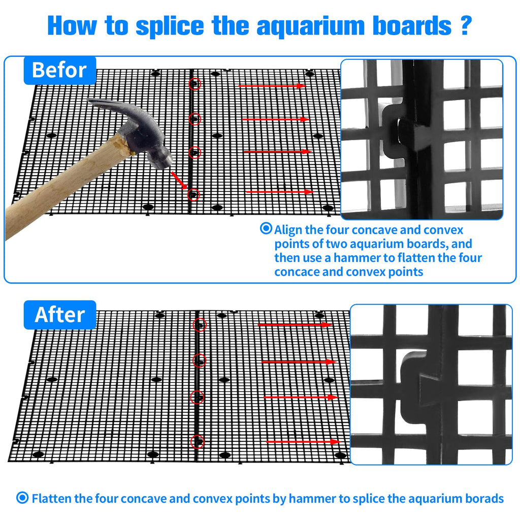Fish Tank Divider with Suction Cups Adjustable Aquarium Isolation Board D1878