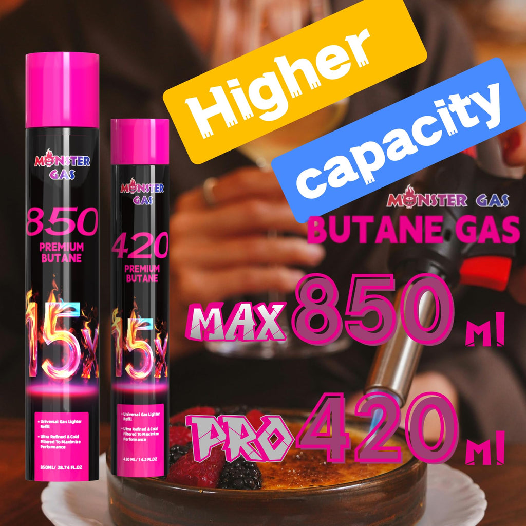15x Ultra-Pure Butane Fuel Canisters 850ml, Pack of 12 I2436