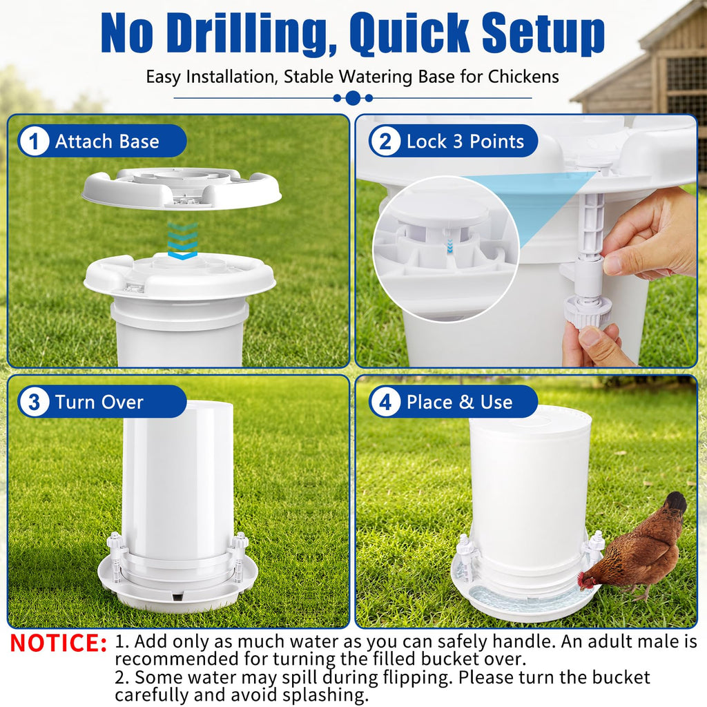Chicken Waterer for 5 Gallon Bucket I6765