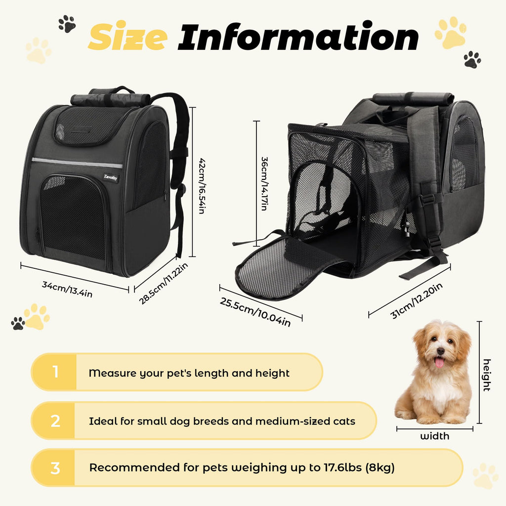Expandable Airline Approved Cat Backpack Carrier with Breathable Mesh I799