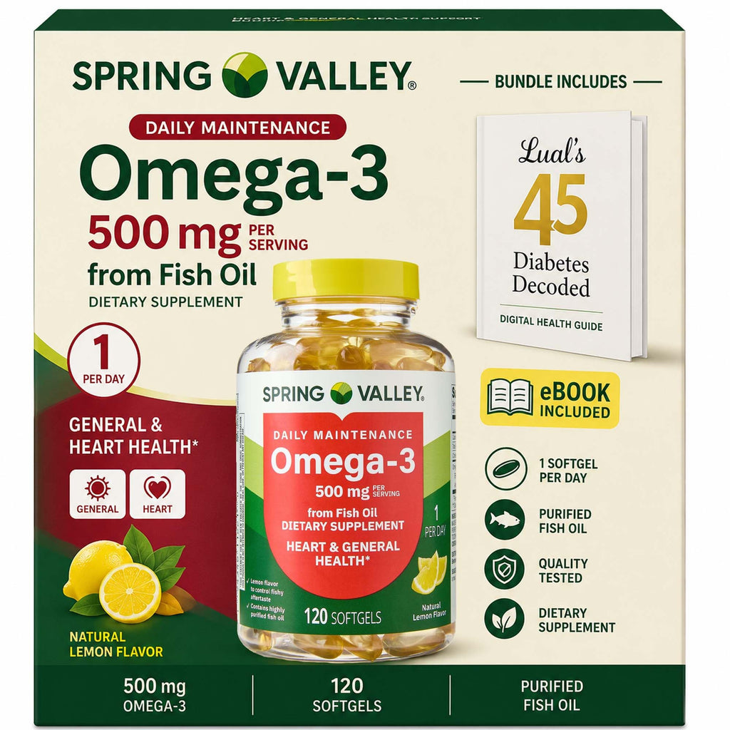 Omega-3 Fish Oil 500 mg 120 Count SoftGels Dietary Supplement F8781