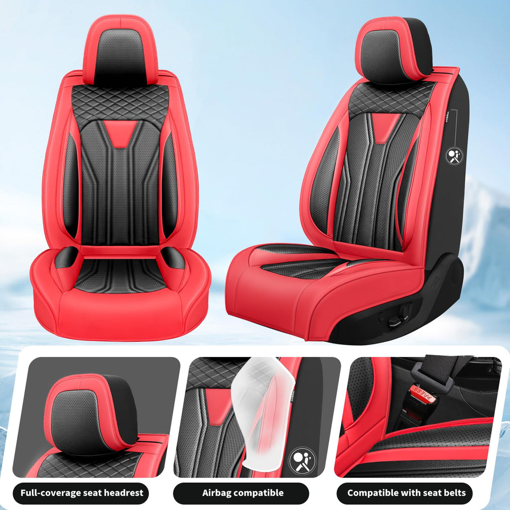 Car Seat Covers Red & Black N9992