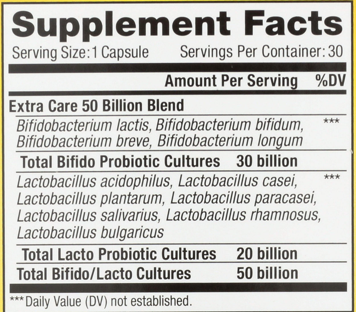 50 Billion CFU Digestive Probiotic S259