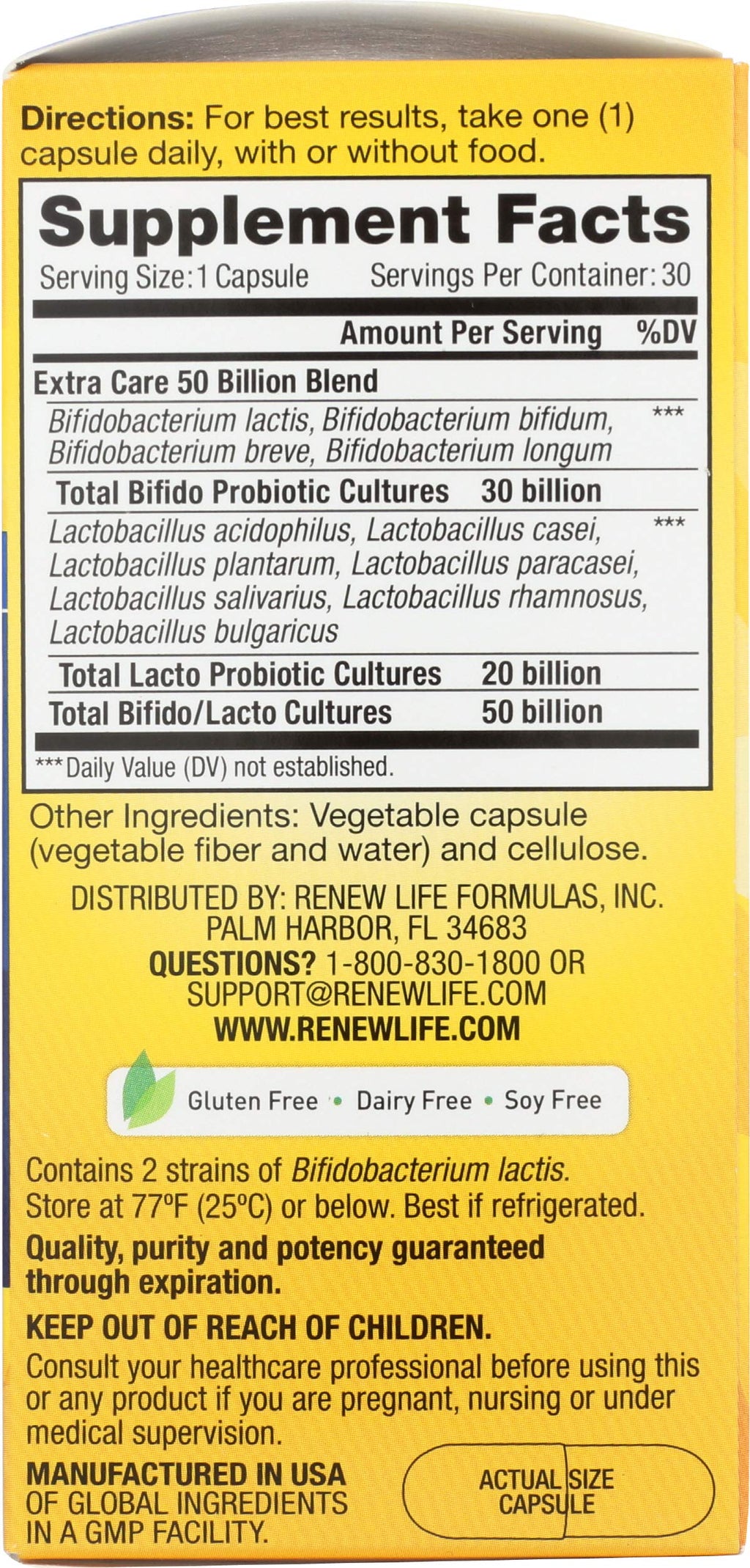 50 Billion CFU Digestive Probiotic S259