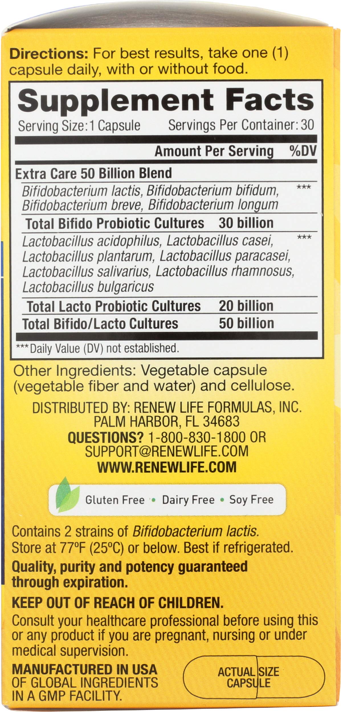 50 Billion CFU Digestive Probiotic S259