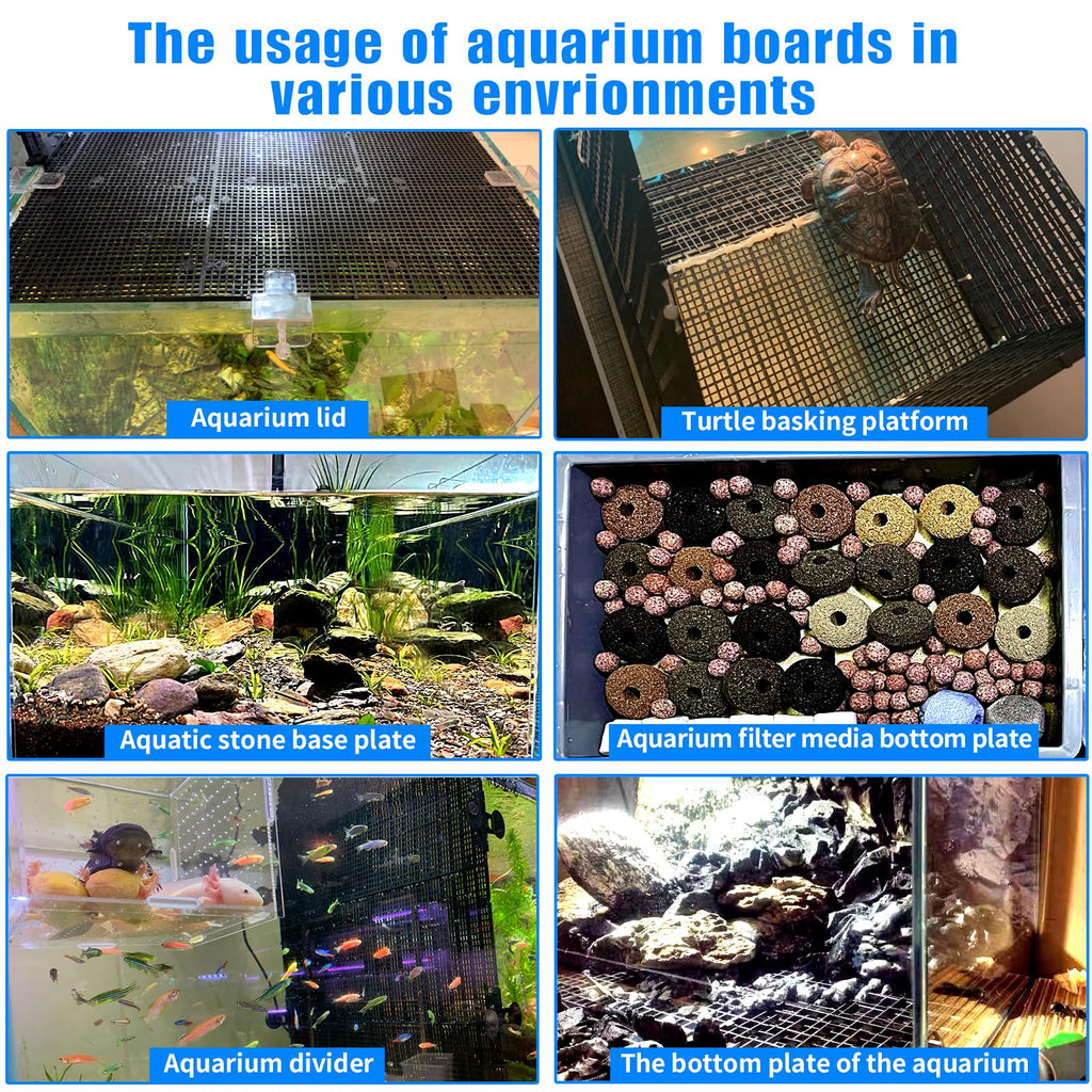 Fish Tank Divider with Suction Cups Adjustable Aquarium Isolation Board D1878